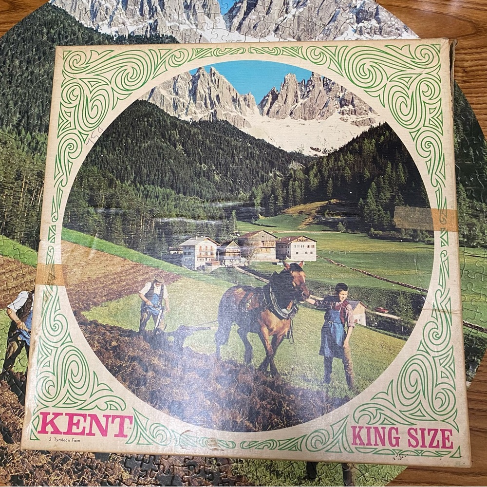 1967 Milton Bradley Kent King Size Puzzle 3 Tyrolean Farm Nearly 1000 Pieces